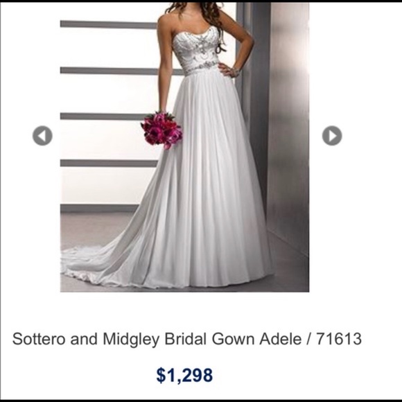 Sottero and Midgley couture sweetheart A line gown - Picture 2 of 7